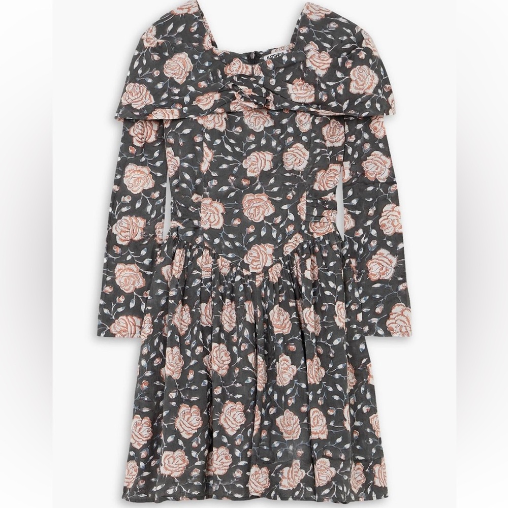 Floral Black and Pink Dress
